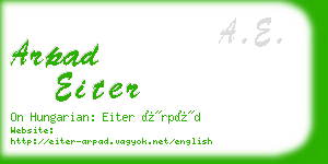arpad eiter business card